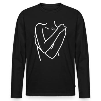 Embrace Yourself Design Feminist - Men's Premium Organic Long Sleeve Shirt - black - Front - Nico (187cm)