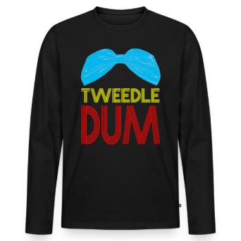 Tweedle Dum Karneval Lustig Herren Damen After Ski - Männer Premium Bio Langarmshirt - Schwarz - Vorne - Nico (187cm)