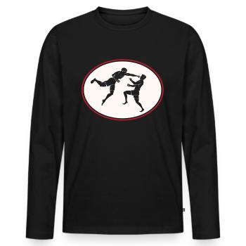 MMA Combat d'Arts Martiaux Mixtes d'Arts Martiaux - T-shirt manches longues Premium bio Homme - noir - Devant - Nico (187cm)