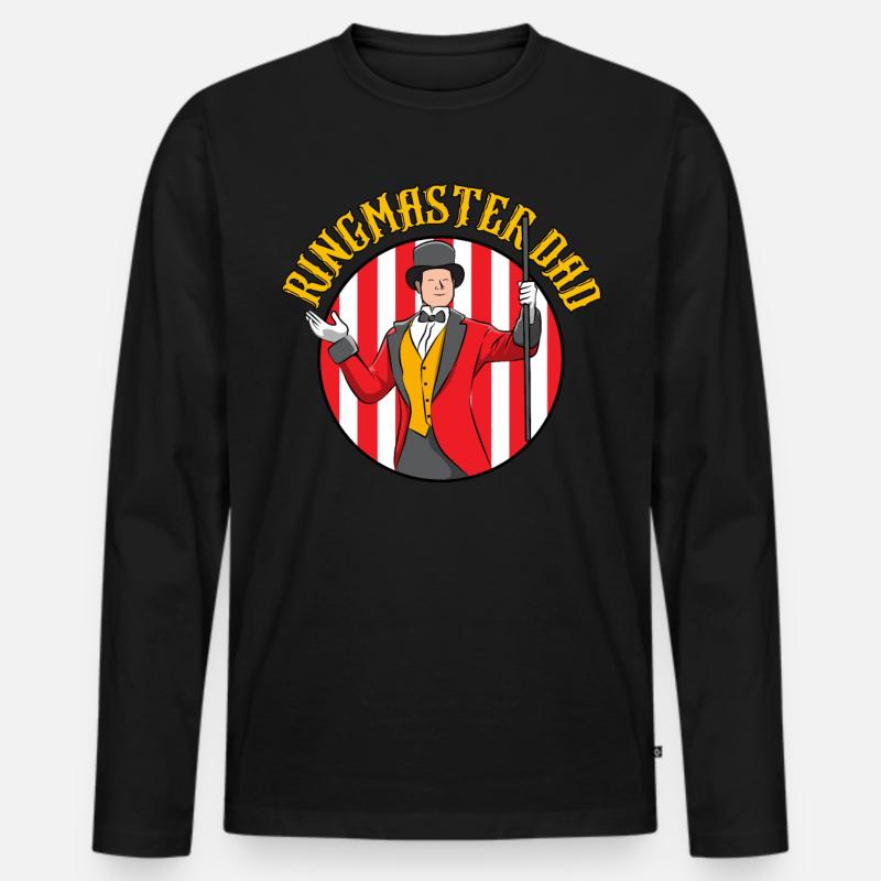 Ringmaster Zirkus Zirkusdirektor Papa Geschenk - Männer Premium Bio Langarmshirt - Schwarz