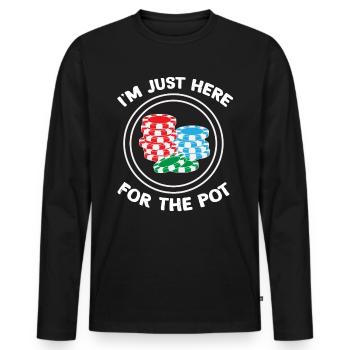 Poker Spieler Casino Texas Hold Em All In Geschenk - Männer Premium Bio Langarmshirt - Schwarz - Vorne - Nico (187cm)
