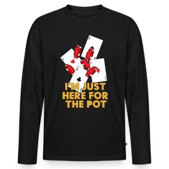 Poker Joueurs Casino Texas Hold Em All Dans Cadeau - T-shirt manches longues Premium bio Homme - noir - Devant - Nico (187cm)