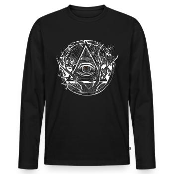 All-seeing eye | Eye of Providence - Men's Premium Organic Long Sleeve Shirt - black - Front - Nico (187cm)