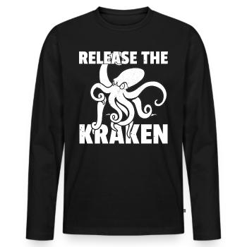 Octopus octopus octopus octopus fish - Men's Premium Organic Long Sleeve Shirt - black - Front - Nico (187cm)