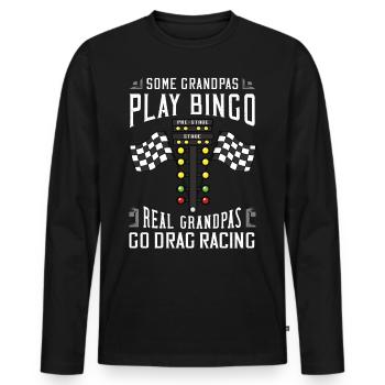 Drag Racing Drag racing Drag racing - Men's Premium Organic Long Sleeve Shirt - black - Front - Nico (187cm)