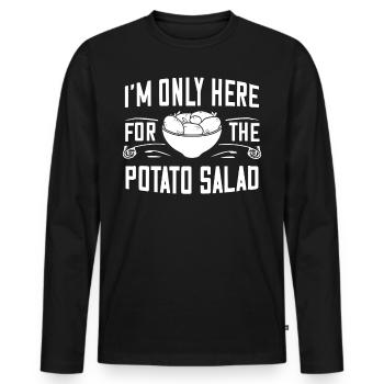 Potato Salad Potato Salad Potato Salad Mayo - Men's Premium Organic Long Sleeve Shirt - black - Front - Nico (187cm)
