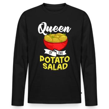 Potato Salad Potato Salad Potato Salad Mayo - Men's Premium Organic Long Sleeve Shirt - black - Front - Nico (187cm)