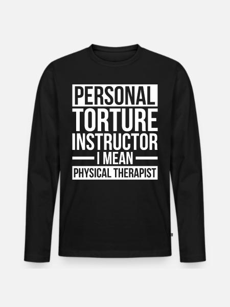 Physiotherapy trainer physiotherapy - Men's Premium Organic Long Sleeve Shirt - black