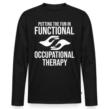 Occupational Therapy Occupational Therapy Occupational Therapist - Men's Premium Organic Long Sleeve Shirt - black - Front - Nico (187cm)