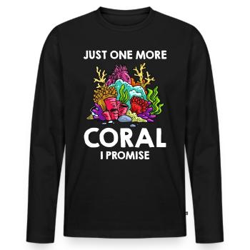 Corail Riff Aquarium Aquarist Doux Pierre Poisson - T-shirt manches longues Premium bio Homme - noir - Devant - Nico (187cm)