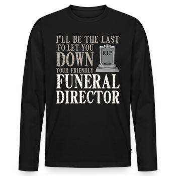 Funeral funeral burial cemetery - Men's Premium Organic Long Sleeve Shirt - black - Front - Nico (187cm)