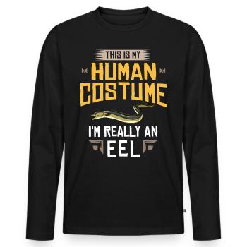 Electric Eel Fish Trembling Eels Moray Snake Snake - Men's Premium Organic Long Sleeve Shirt - black - Front - Nico (187cm)