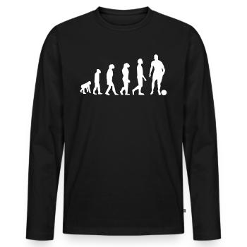 EVOLUTION FOOTBALL - T-shirt manches longues Premium bio Homme - noir - Devant - Nico (187cm)
