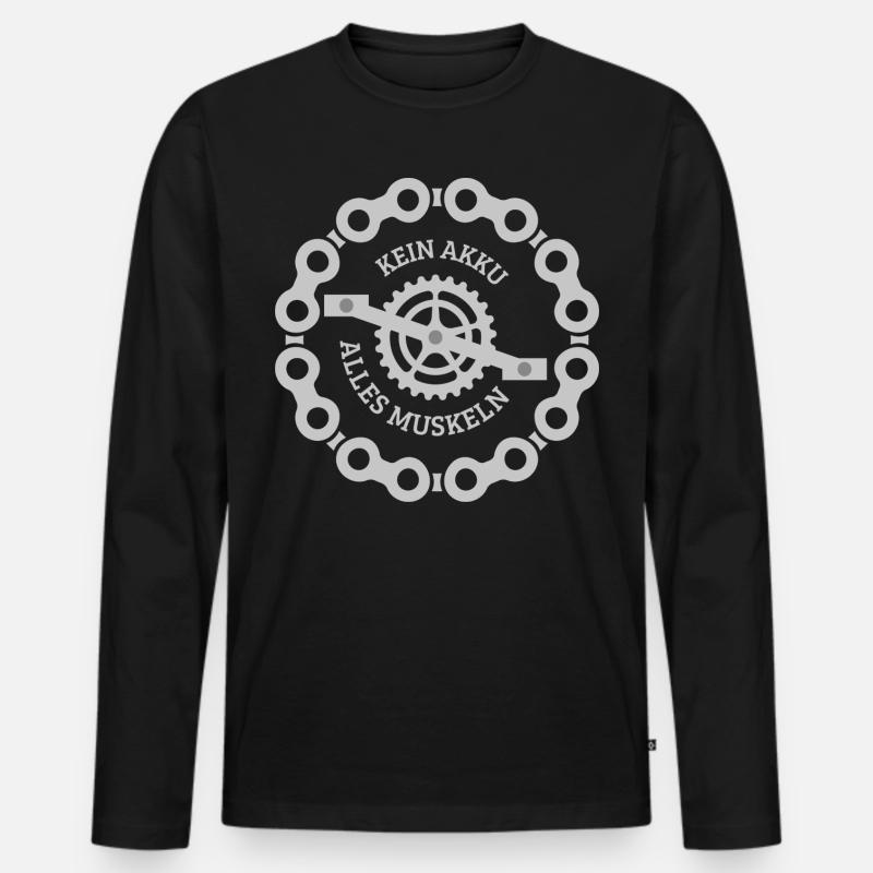 Radfahrer - Männer Premium Bio Langarmshirt - Schwarz
