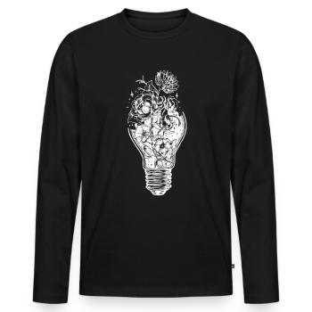 Flower bulb climate change environmental protection gift - Men's Premium Organic Long Sleeve Shirt - black - Front - Nico (187cm)