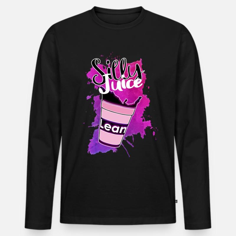 Magere "Silly Juice" Tasse - Männer Premium Bio Langarmshirt - Schwarz