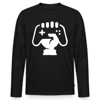 J'aime les jeux, le jeu de contrôleur de console - T-shirt manches longues Premium bio Homme - noir - Devant - Nico (187cm)
