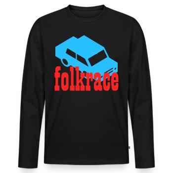 Folkrace - Men's Premium Organic Long Sleeve Shirt - black - Front - Nico (187cm)
