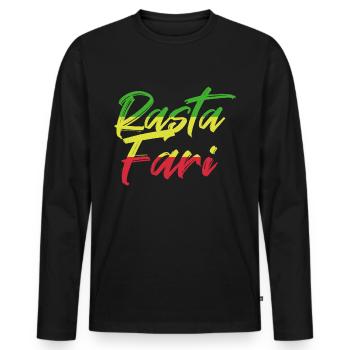 reggae - Men's Premium Organic Long Sleeve Shirt - black - Front - Nico (187cm)