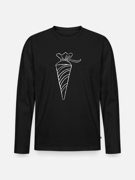 Schultüte Zuckertüte Einschulung Schulanfang - Männer Premium Bio Langarmshirt - Schwarz