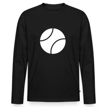Tennis ball ball sport tennis ball sport gift - Men's Premium Organic Long Sleeve Shirt - black - Front - Nico (187cm)