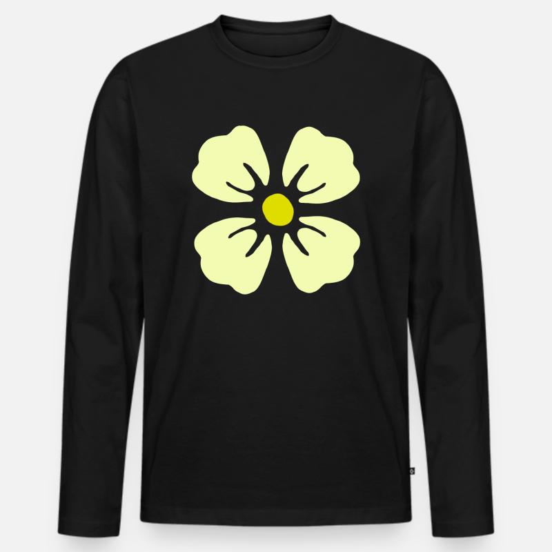 Blüte Garten Blume Gärtner Blatt Blumen Pflanze - Männer Premium Bio Langarmshirt - Schwarz