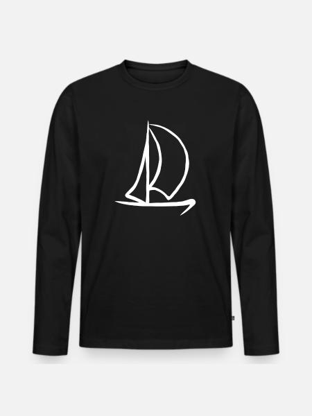 Segelsport Segel Schiff Kapitän Boot Segler Segeln - Männer Premium Bio Langarmshirt - Schwarz