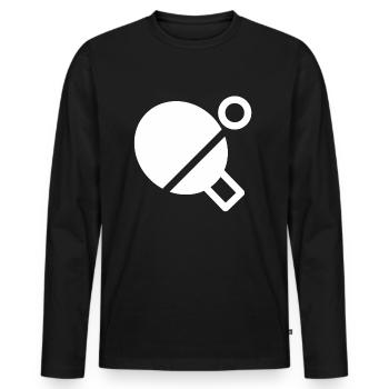 Tennis de table tennis de table battes de tennis de table - T-shirt manches longues Premium bio Homme - noir - Devant - Nico (187cm)