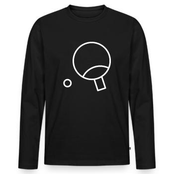 Tennis de table tennis de table battes de tennis de table - T-shirt manches longues Premium bio Homme - noir - Devant - Nico (187cm)