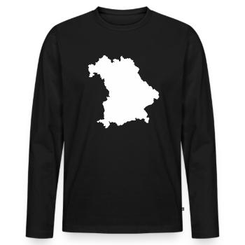 Bavaria outline Proud Bayer Gift Germany - Men's Premium Organic Long Sleeve Shirt - black - Front - Nico (187cm)