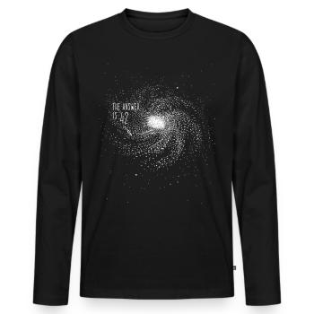 The Answer is 42 - The answer is 42 - Men's Premium Organic Long Sleeve Shirt - black - Front - Nico (187cm)