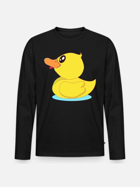 Small rubber duck - Men's Premium Organic Long Sleeve Shirt - black