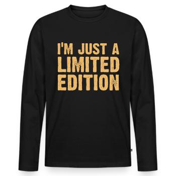 Paroles drôles, cadeau par exemple anniversaire, ballot sexy - T-shirt manches longues Premium bio Homme - noir - Devant - Nico (187cm)
