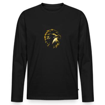 Adler Steinadler Fischadler Seeadler Greifvogel - Männer Premium Bio Langarmshirt - Schwarz - Vorne - Nico (187cm)