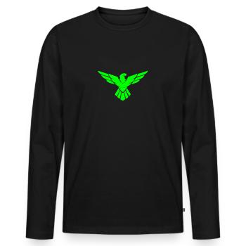 Adler Steinadler Fischadler Seeadler Greifvogel - Männer Premium Bio Langarmshirt - Schwarz - Vorne - Nico (187cm)