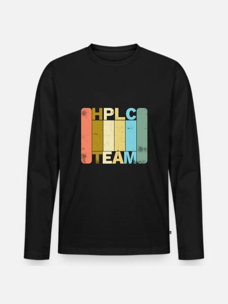 HPLC Chromatography Retro - Männer Premium Bio Langarmshirt - Schwarz