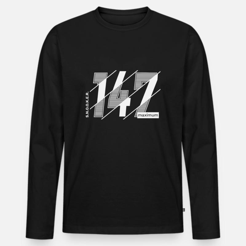 Snooker Frame 147 Maximum Geschenk - Männer Premium Bio Langarmshirt - Schwarz