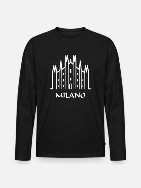 Milano - T-shirt manches longues Premium bio Homme - noir