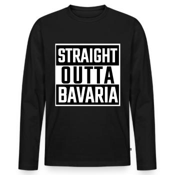 Straight Outta Bavaria Bavaria Dahoam - Men's Premium Organic Long Sleeve Shirt - black - Front - Nico (187cm)