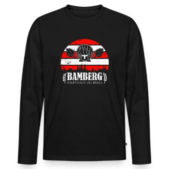 Bamberg Brewery Beer Franken Bamberger Gift - Men's Premium Organic Long Sleeve Shirt - black - Front - Nico (187cm)