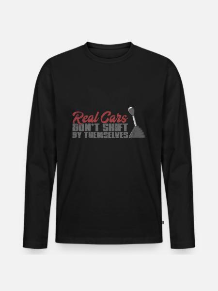Auto Fahrzeug - Männer Premium Bio Langarmshirt - Schwarz