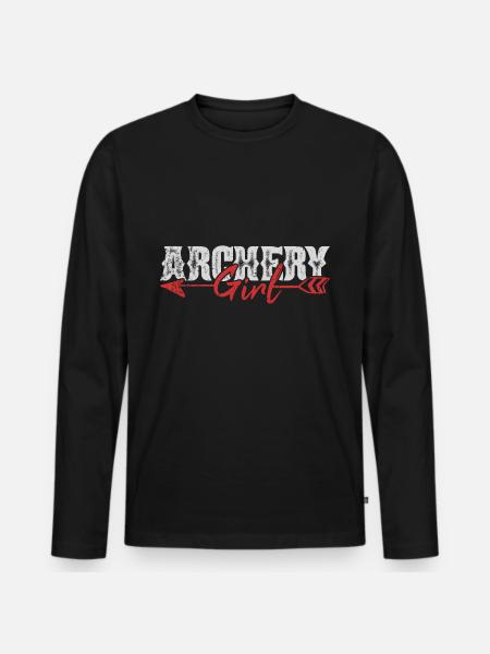 Bogenschießen - Männer Premium Bio Langarmshirt - Schwarz