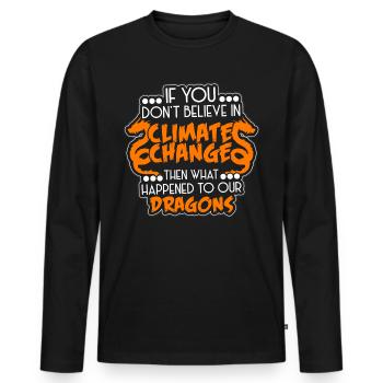 Fantasy mythology middle ages - Men's Premium Organic Long Sleeve Shirt - black - Front - Nico (187cm)