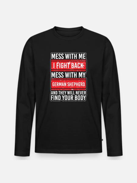 German Shepherd dog lover - Men's Premium Organic Long Sleeve Shirt - black