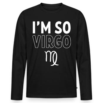 Signes du zodiaque - T-shirt manches longues Premium bio Homme - noir - Devant - Nico (187cm)