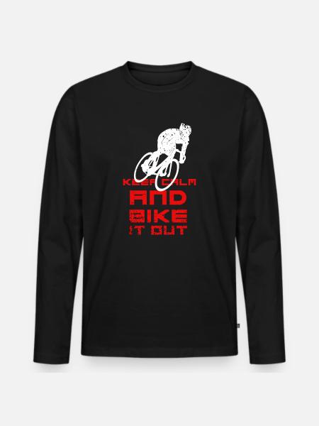 Fahrrad Radtour - Männer Premium Bio Langarmshirt - Schwarz