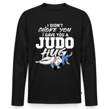 Judo - Men's Premium Organic Long Sleeve Shirt - black - Front - Nico (187cm)