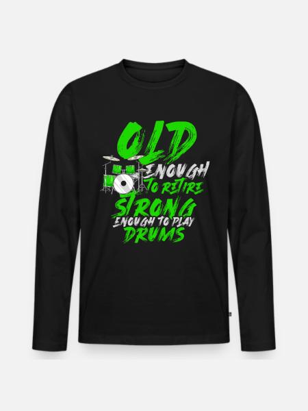 Drums retirees - Men's Premium Organic Long Sleeve Shirt - black