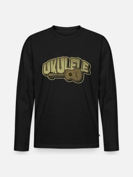 Ukulele Hawaii - Men's Premium Organic Long Sleeve Shirt - black