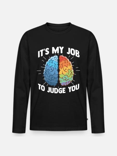 Psychologe - Männer Premium Bio Langarmshirt - Schwarz